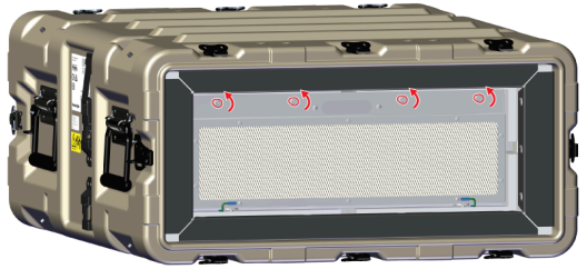 Loosen the Front EMI Filter Assembly Captive Screws