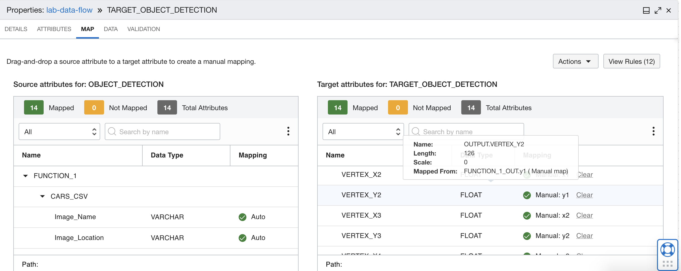 The third four mappings shown in the application