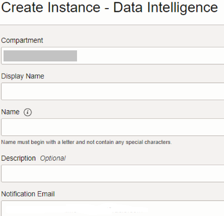 Create instance basic details