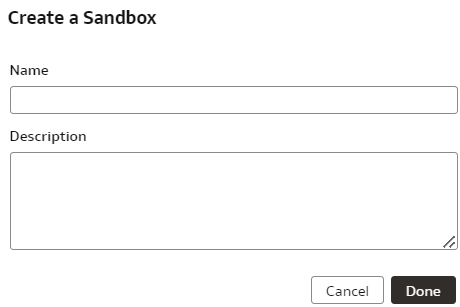 Create a sandbox dialog