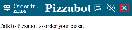 This is an image of the close button in the chat widget header.