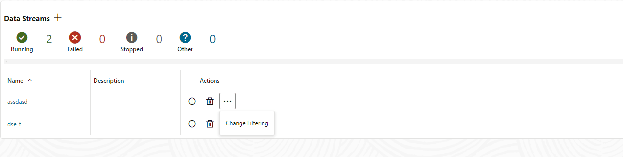 Edit the Data Stream Configuration Edit the Data Stream Configuration