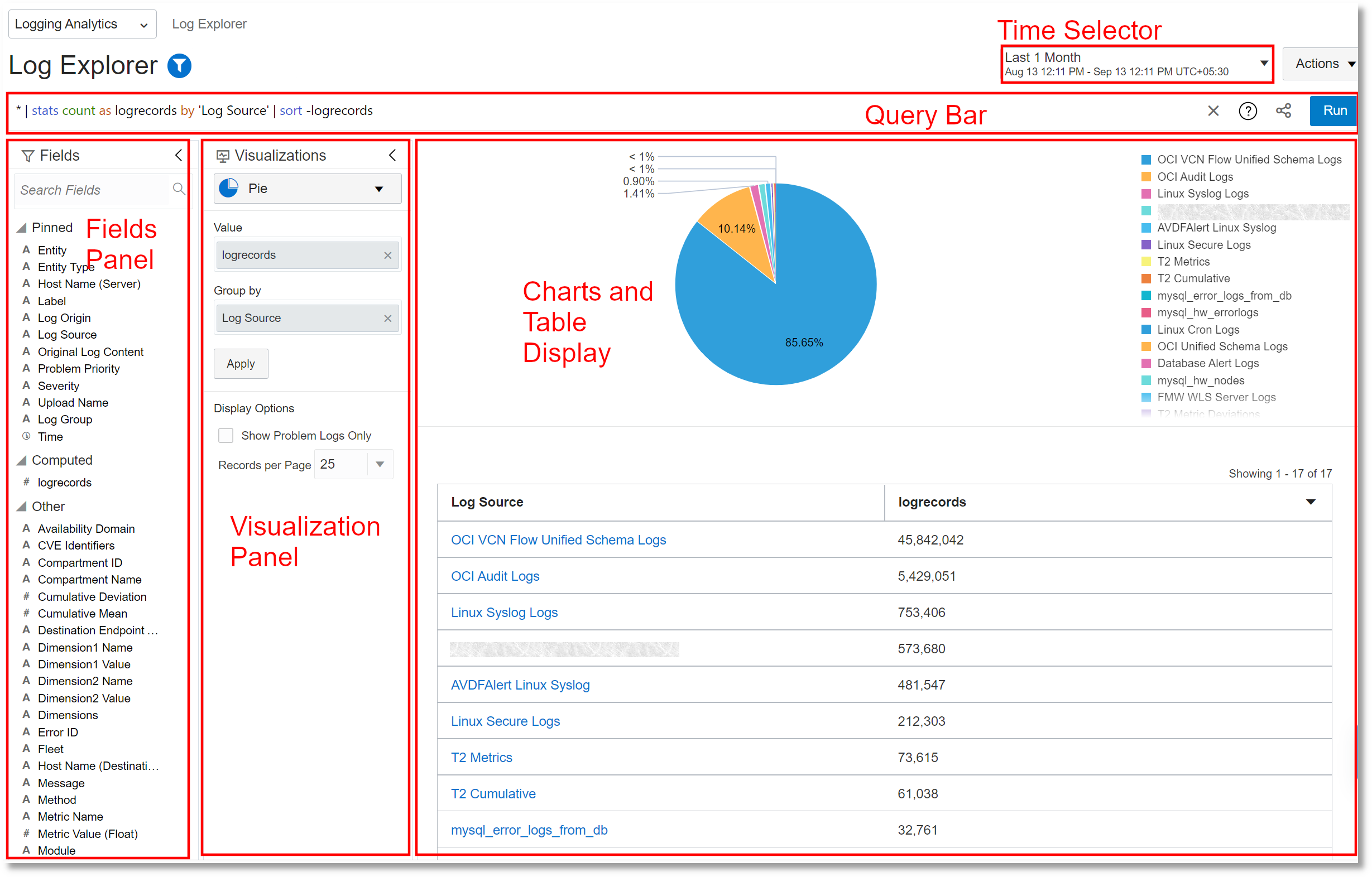 Logging Analytics Log Explorer