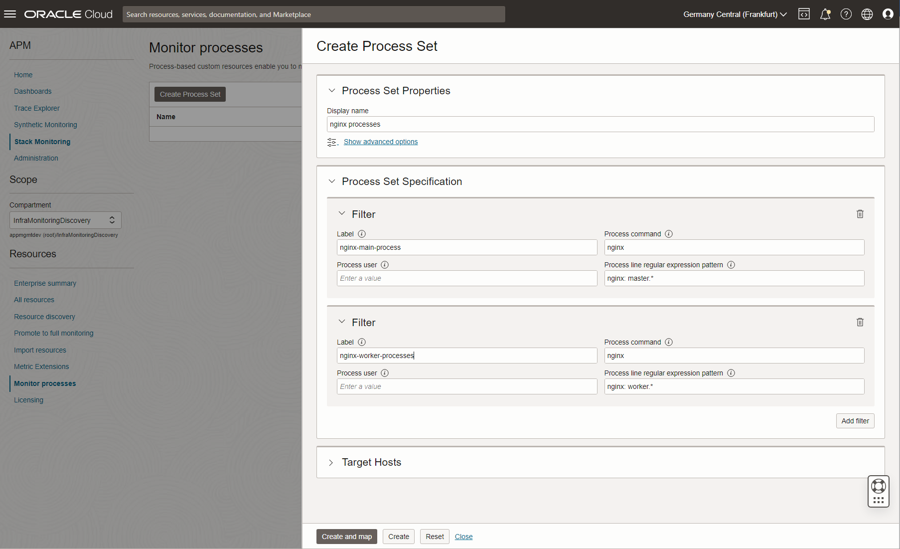 create process set