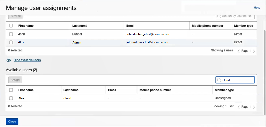 Description of oci-manage-user-assignments-locate-user-screen.png follows