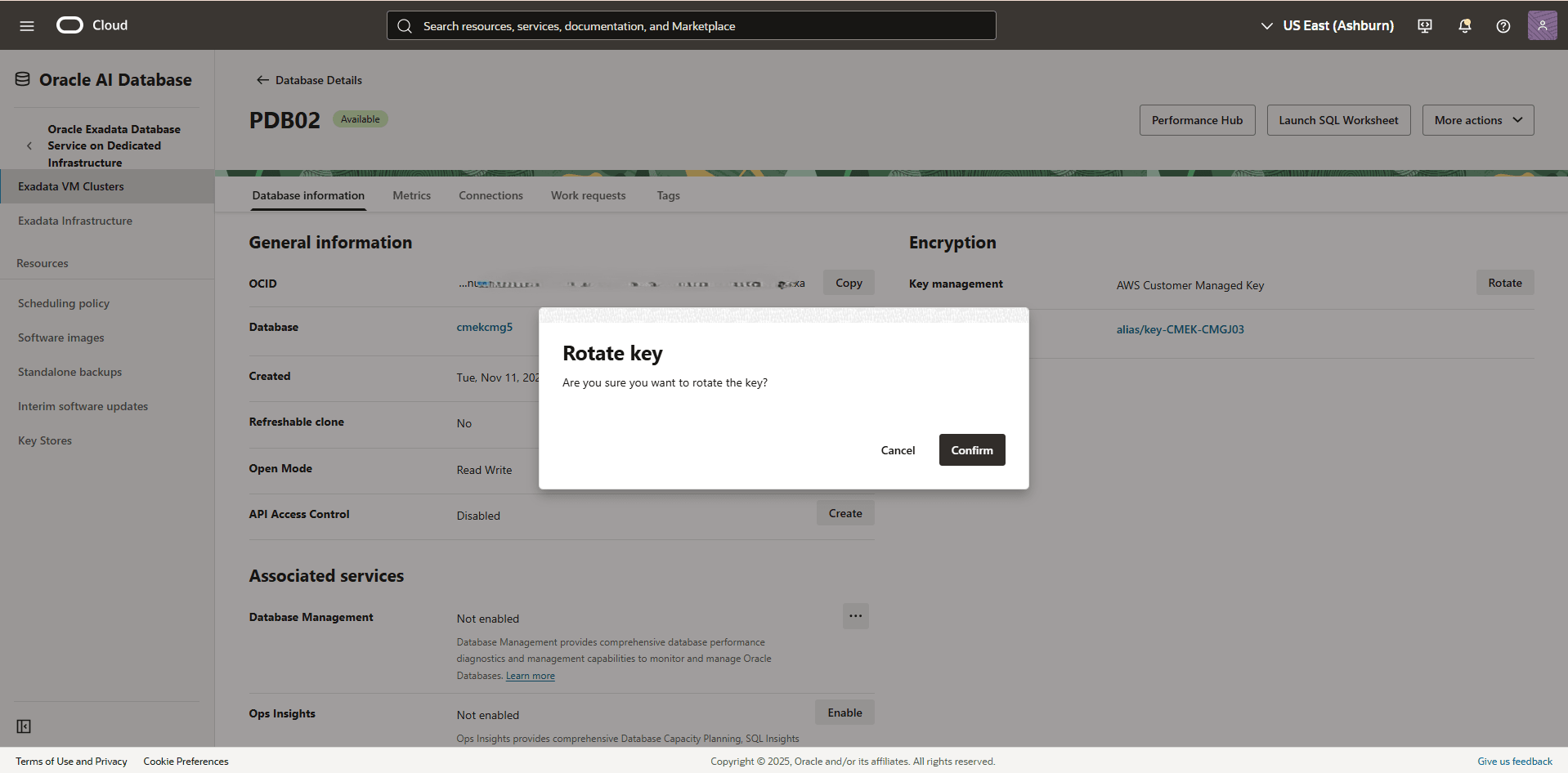 This screenshot shows how to rotate a key. This screenshot shows how to rotate a key.