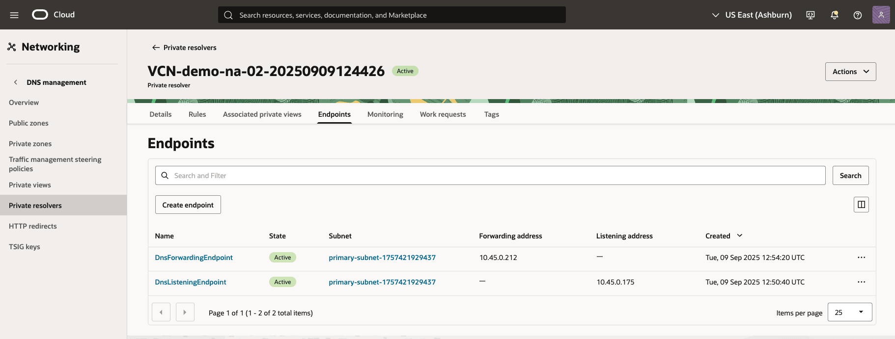 This screenshot shows how to view a Network Anchor. This screenshot shows how to view a Network Anchor.