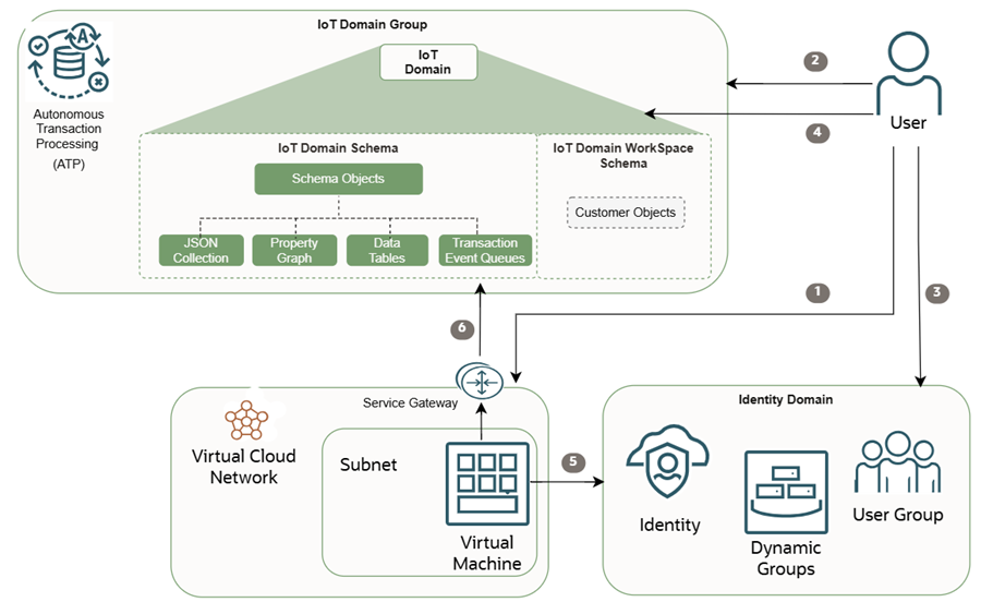 Access IoT data in the database.