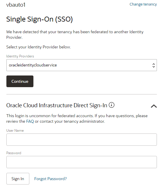 Description of admin-oci-signin.png follows Description of admin-oci-signin.png follows
