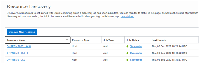 リソース検出ページ リソース検出ページ